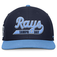 Tampa Bay Rays Pro Performance Snapback Hat Navy/Light Blue | Nike