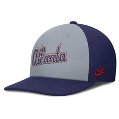 Atlanta Braves Pro Performance Snapback Hat Gray/Royal | Nike