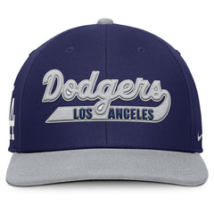 Los Angeles Dodgers Pro Performance Snapback Hat Navy/Gray | Nike