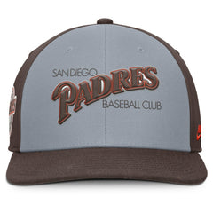 San Diego Padres Pro Performance Snapback Hat Gray/Brown | Nike
