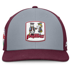 Philadelphia Phillies Pro Performance Snapback Hat Gray/Burgundy | Nike