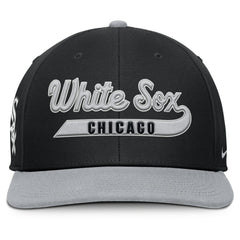Chicago White Sox Pro Performance Snapback Hat Black/Gray | Nike