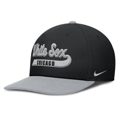 Chicago White Sox Pro Performance Snapback Hat Black/Gray | Nike