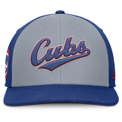 Chicago Cubs Pro Performance Snapback Hat Gray/Royal | Nike