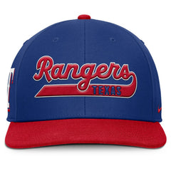 Texas Rangers Pro Performance Snapback Hat Royal/Red | Nike