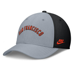 San Francisco Giants Rise Swoosh Performance Flex Hat Gray/Black | Nike