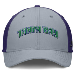 Tampa Bay Rays Rise Swoosh Performance Flex Hat Gray/Purple | Nike