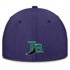 Tampa Bay Rays Rise Swoosh Performance Flex Hat Gray/Purple | Nike