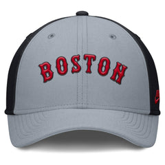 Boston Red Sox Rise Swoosh Performance Flex Hat Gray/Navy | Nike