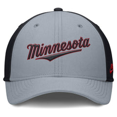 Minnesota Twins Rise Swoosh Performance Flex Hat Gray/Navy | Nike