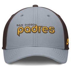 San Diego Padres Rise Swoosh Performance Flex Hat Gray/Brown | Nike