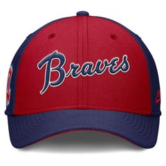 Atlanta Braves Rise Swoosh Performance Flex Hat Navy/Red | Nike