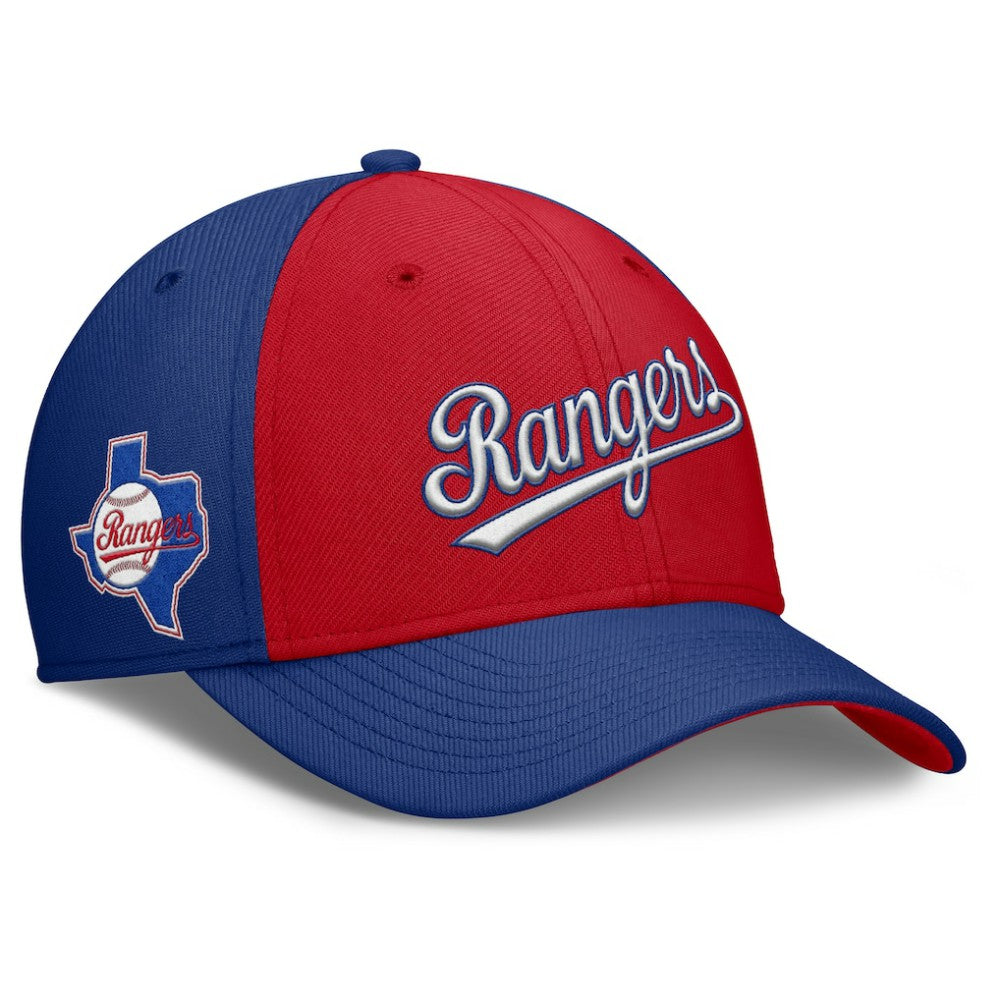 Texas Rangers Rise Swoosh Performance Flex Hat Royal/Red | Nike