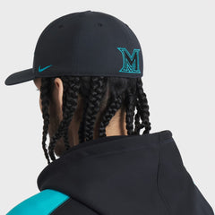 Miami Marlins 2025 City Connect Performance Swoosh Flex Hat Black | Nike