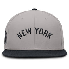 New York Yankees Cooperstown Two-Tone Dri-FIT Round Bill True Fitted Hat Gray | Nike