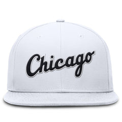 Chicago White Sox Wordmark Dri-FIT Round Bill True Fitted Hat White | Nike