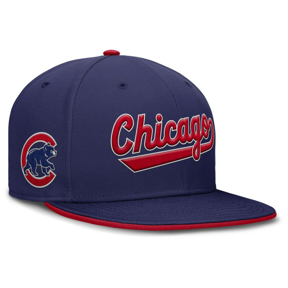 Chicago Cubs Primetime Dri-FIT Round Bill True Fitted Hat Royal | Nike