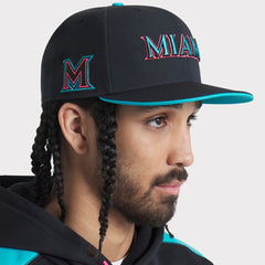 Miami Marlins 2025 City Connect Performance Fitted Hat Black | Nike