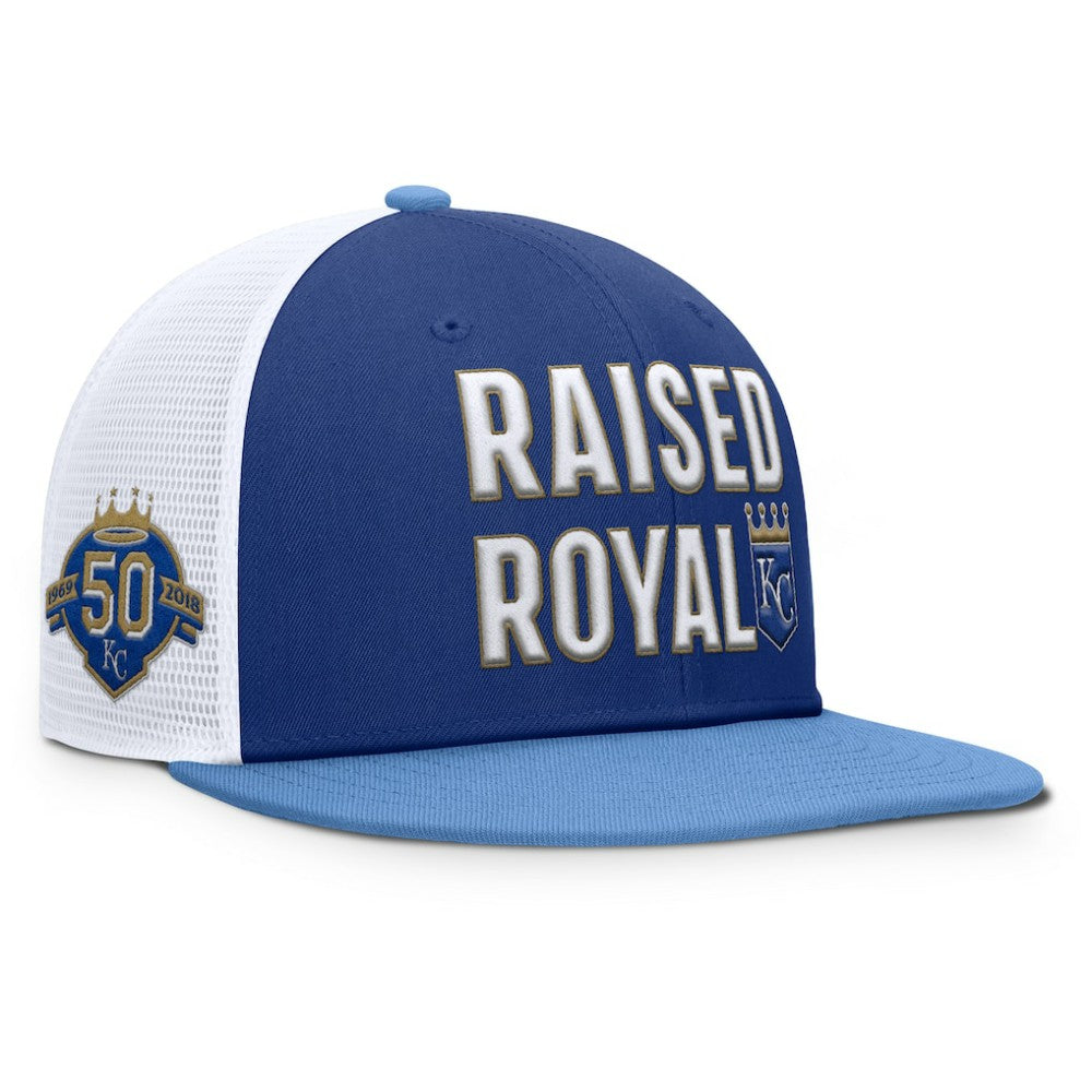 Kansas City Royals Pro Performance Trucker Snapback Hat Royal/Light Blue | Nike