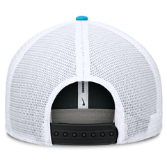 Miami Marlins Pro Performance Trucker Snapback Hat Black/Light Blue | Nike