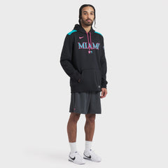 Miami Marlins 2025 City Connect Authentic Collection Therma Pullover Hoodie Black | Nike