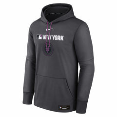 New York Mets Authentic Collection City Connect Therma Pullover Hoodie Anthracite | Nike