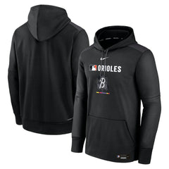 Baltimore Orioles Authentic Collection City Connect Therma Pullover Hoodie Black | Nike