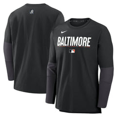 Baltimore Orioles 2025 City Connect Authentic Collection Player Dri-FIT Lightweight Pullover Black | Nike