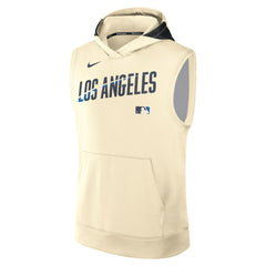 Los Angeles Dodgers 2025 City Connect Authentic Collection Dri-FIT Sleeveless Hoodie Cream | Nike