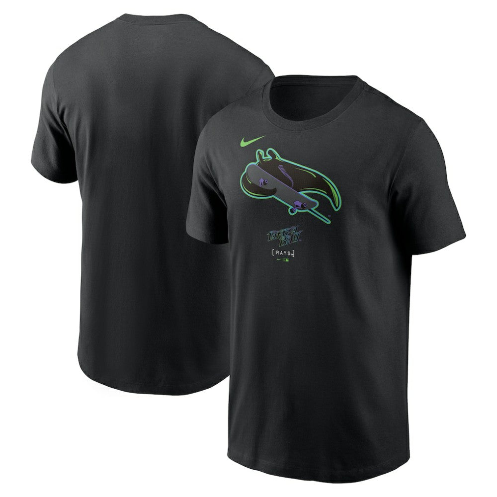 Tampa Bay Rays City Connect Large Logo T-Shirt Black | Nike