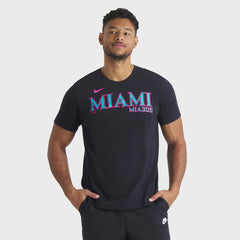 Miami Marlins City Connect Wordmark T-Shirt Black | Nike