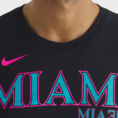 Miami Marlins City Connect Wordmark T-Shirt Black | Nike