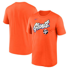San Francisco Giants 2025 City Connect Team Phrase Legend Performance T-Shirt Orange | Nike