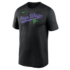 Tampa Bay Rays City Connect Team Phrase Script Legend Performance T-Shirt Black | Nike