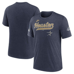 Houston Astros Cooperstown Collection Eras Tri-Blend T-Shirt Heather Navy | Nike