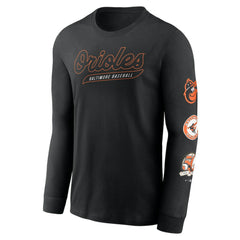 Baltimore Orioles Cooperstown Collection Knockout Long Sleeve T-Shirt Black | Nike