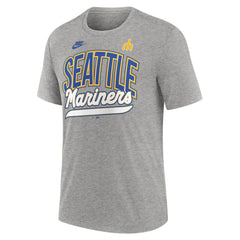 Seattle Mariners Cooperstown Collection Retro Tri-Blend T-Shirt Heather Gray | Nike