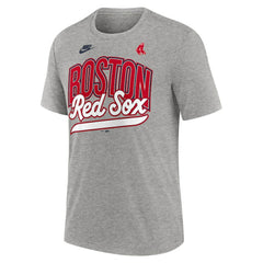Boston Red Sox Cooperstown Collection Retro Tri-Blend T-Shirt Heather Gray | Nike