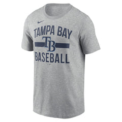 Tampa Bay Rays Arched T-Shirt Heather Gray | Nike