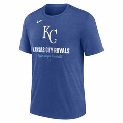 Kansas City Royals Logo Tri-Blend T-Shirt Heather Royal | Nike