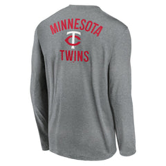 Minnesota Twins 2-Hit Legend Dri-FIT Long Sleeve T-Shirt Heather Charcoal | Nike