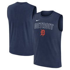 Detroit Tigers Knockout Dri-FIT Muscle Tank Top Navy | Nike