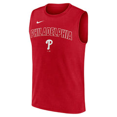 Philadelphia Phillies Knockout Dri-FIT Muscle Tank Top Red | Nike