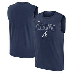 Atlanta Braves Knockout Dri-FIT Muscle Tank Top Navy | Nike