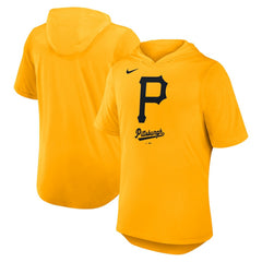 Pittsburgh Pirates Tri-Blend Hoodie T-Shirt Gold | Nike