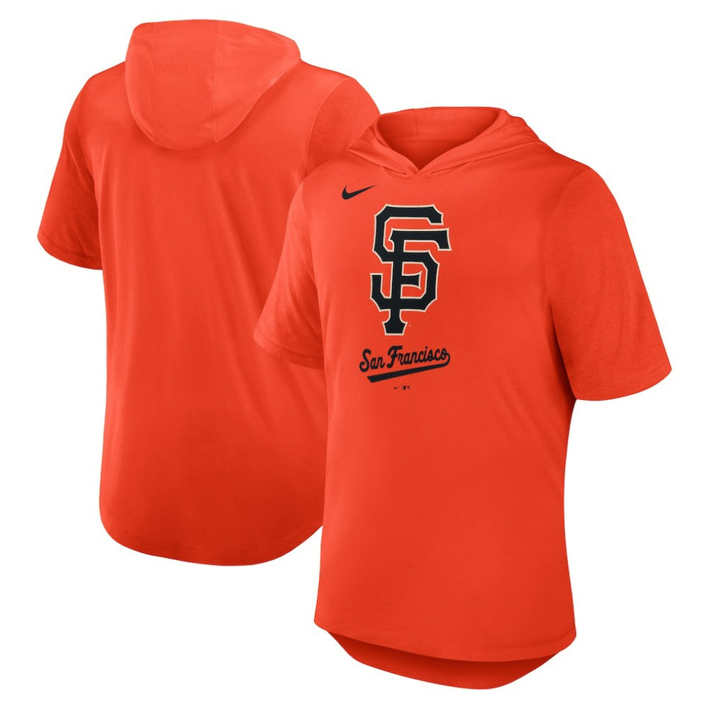 San Francisco Giants Tri-Blend Hoodie T-Shirt Orange | Nike