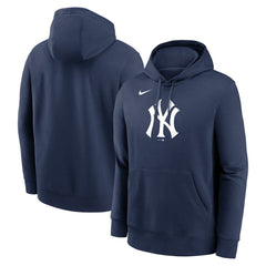 New York Yankees Logo Club Fleece Hoodie Navy | Nike