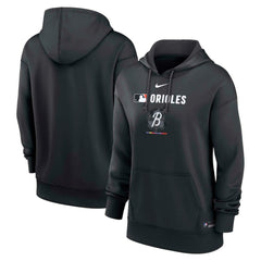 Baltimore Orioles Women's City Connect Authentic Collection Therma-FIT Hoodie Black | Nike