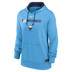 Milwaukee Brewers Women's City Connect Authentic Collection Therma-FIT Hoodie Powder Blue | Nike