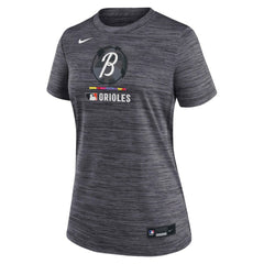 Baltimore Orioles Women's Authentic Collection City Connect Velocity Dri-FIT T-Shirt Charcoal | Nike